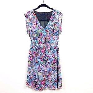 Zara | Floral Cinched Waist Dress